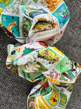 NWT, GREEN STAMP BANDANA/SCARF